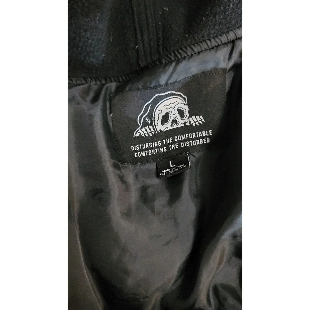Disturbing‎ The Comfortable Black Hoodie Jacket Zip Up Mens Large